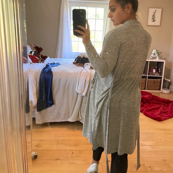 BANANA REPUBLIC | Grey Long Tie Cardigan - Picture 6 of 11